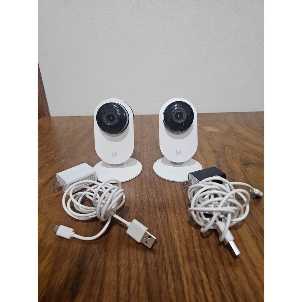 Lot Of 2 YI 1080p Home Camera For Indoor Security, Model YYS.2518 / YYS.2016